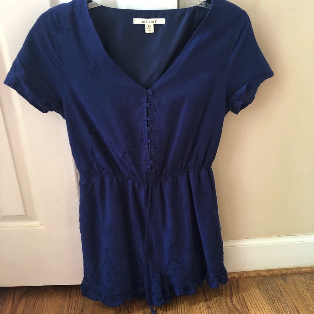 Navy Romper